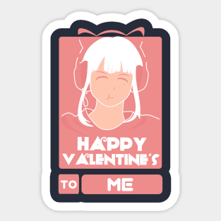 Girls in Happy Valentines Day to Me Sticker